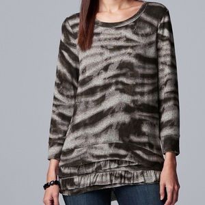 Simply Vera Vera Wang 🆕 SZ PXS Wild Waves top Petite